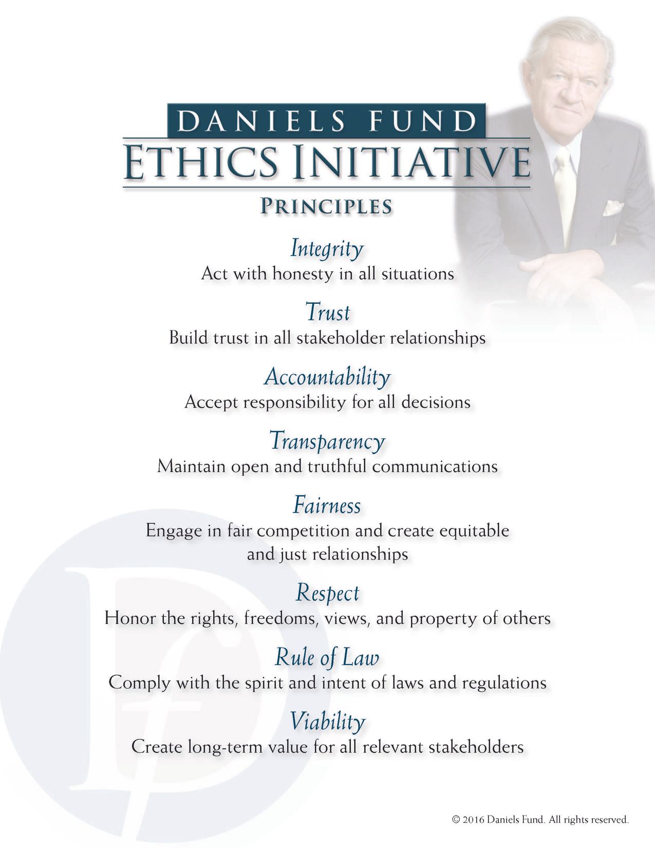Daniels Fund Ethics Initiative Principles