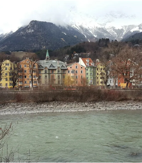 View of the city by the Inn River