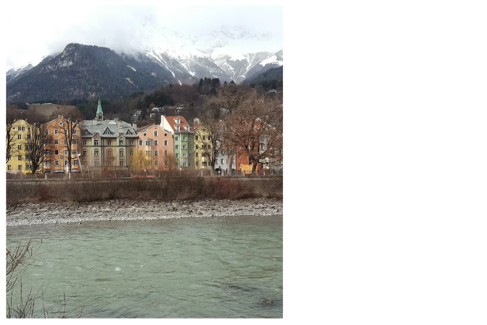 View of the city by the Inn River