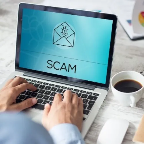 Photo depicting an internet scam.