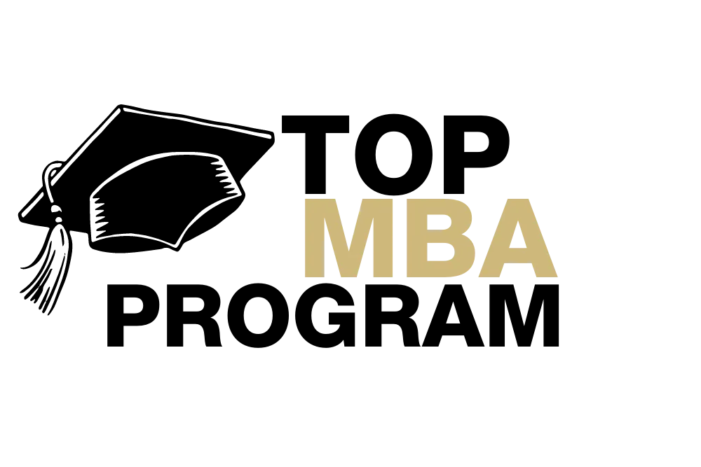 Graphic that reads Top MBA Program with a graduation cap.