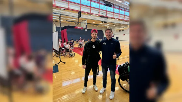 C. Farmer at a National Wheelchair Basketball event