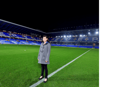 UCCS Sport Management student Consuelo Mendez interning with the Everton Football Club in Liverpool, England.