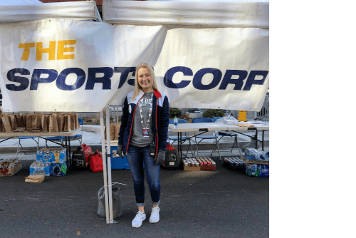 UCCS Sport Management student Katie Schumacher interning with the Colorado Springs Sports Corp.