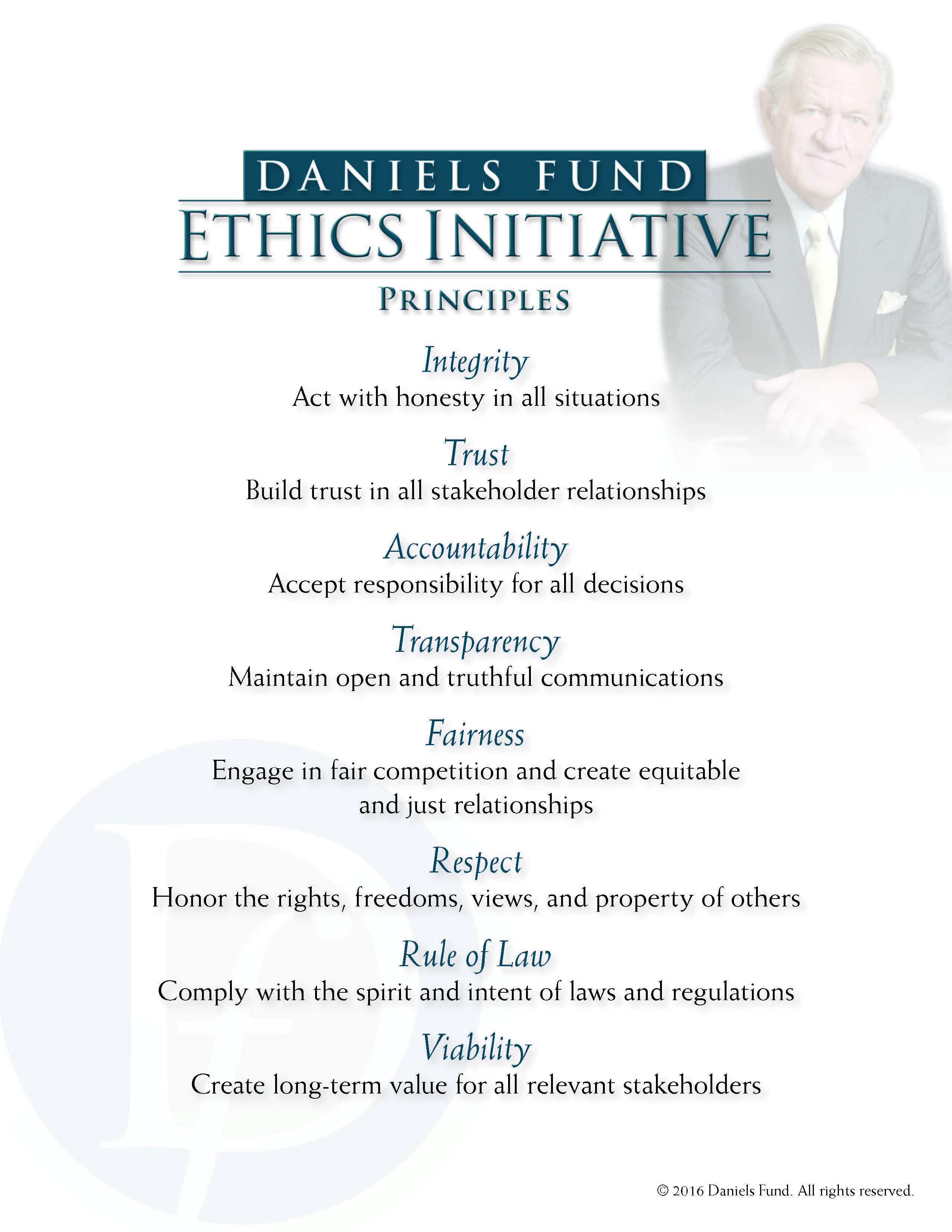Daniels Fund Ethics Initiative Principles