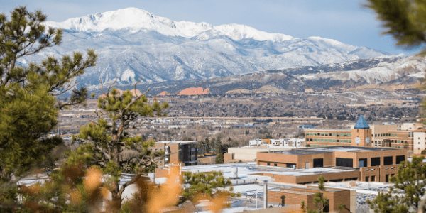 Photo of UCCS campus in winter